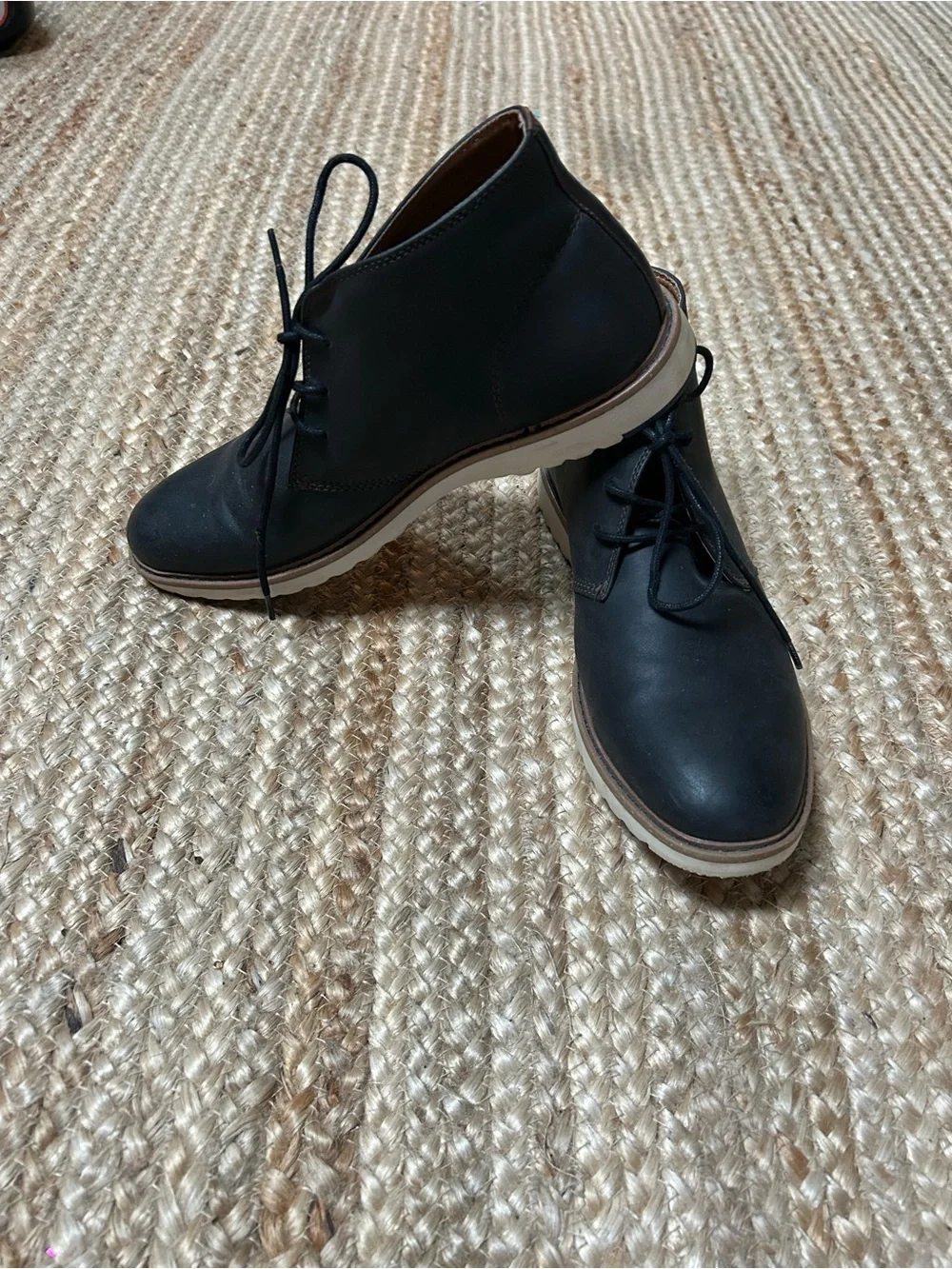 Aldo Men's Black Leather Chukka Boots